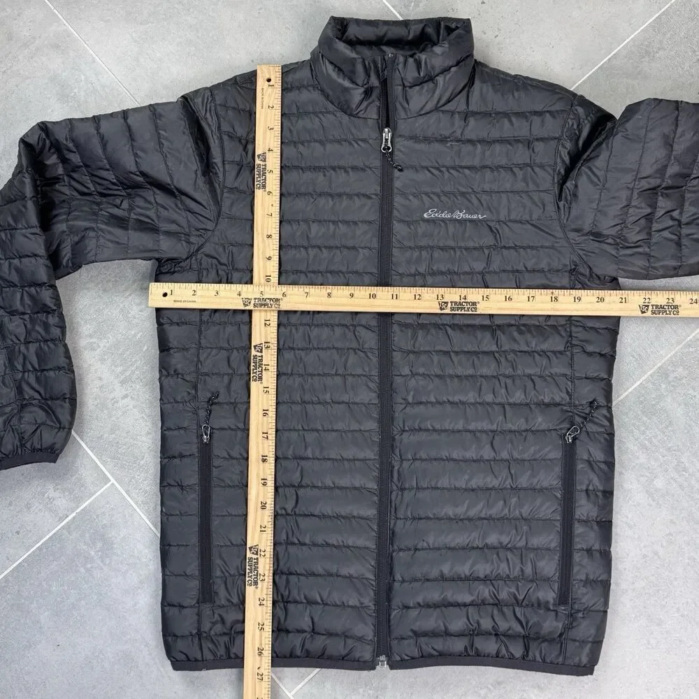 Eddie Bauer Down Puffer Jacket Men's Small Black EMJ0440S Packable